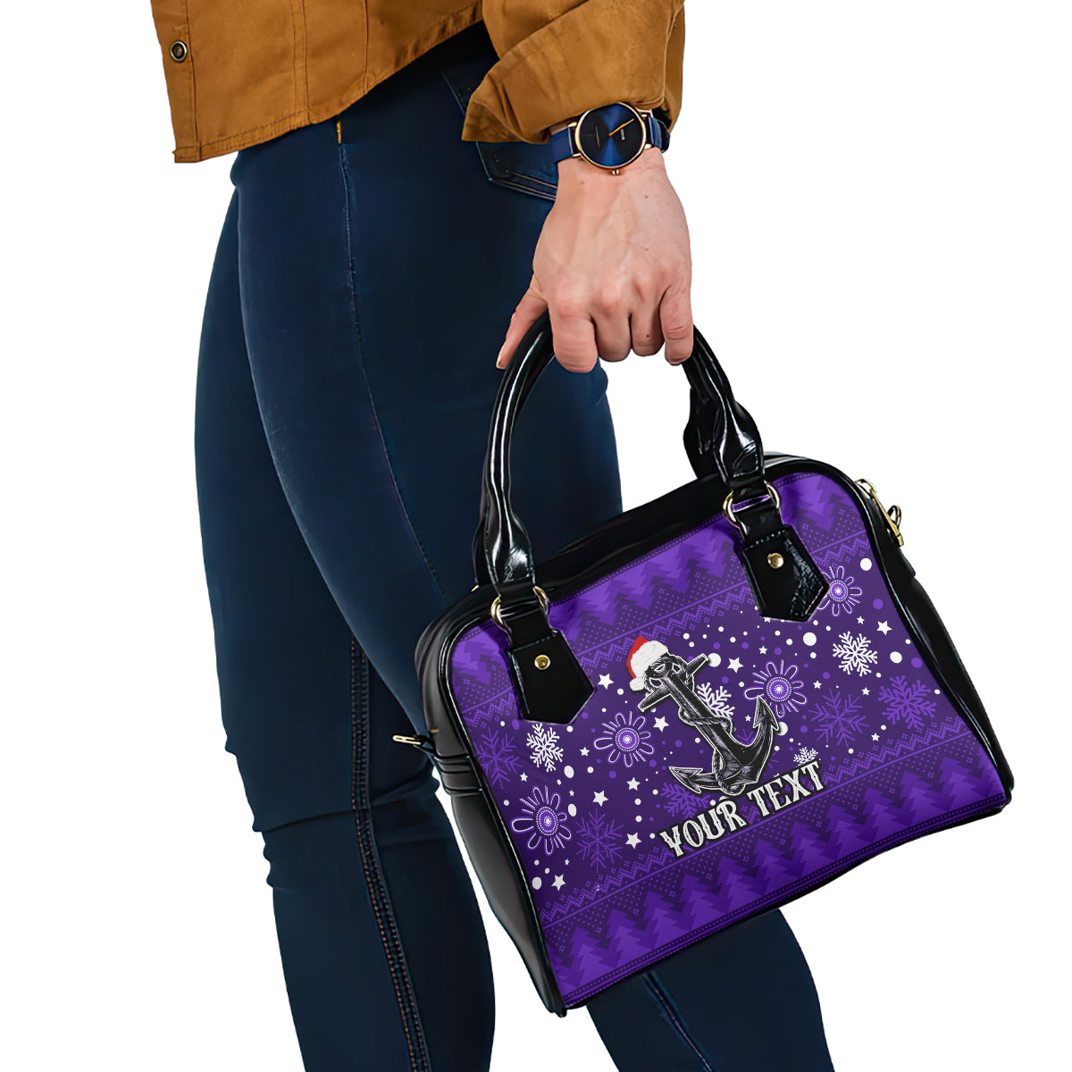 custom-fremantle-dockers-football-shoulder-handbag-christmas-vibe-2023