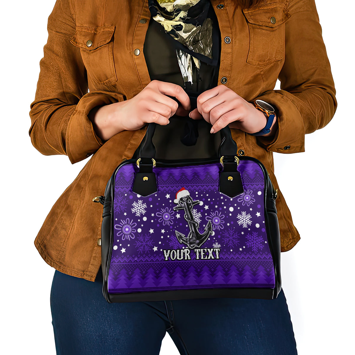 custom-fremantle-dockers-football-shoulder-handbag-christmas-vibe-2023