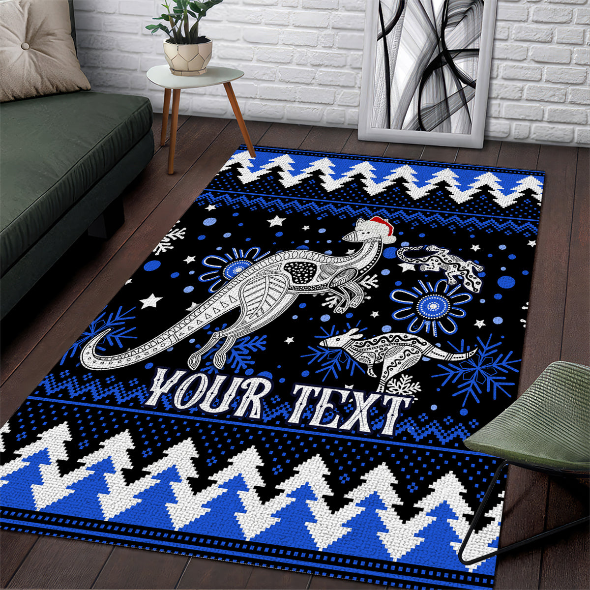 custom-north-kangaroos-football-area-rug-roos-christmas-vibe-2023