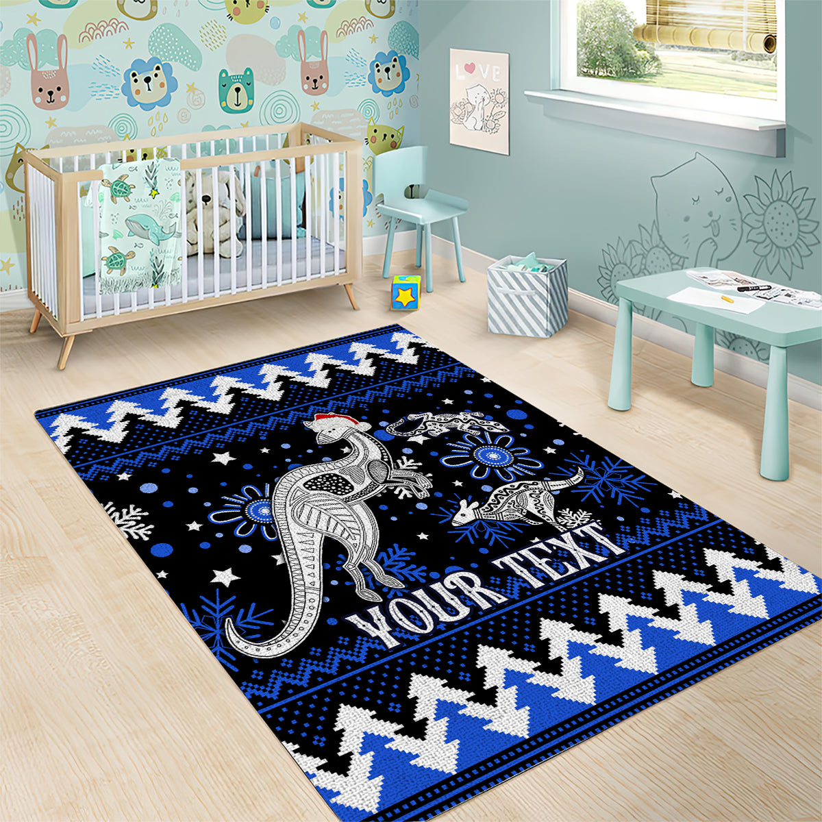 custom-north-kangaroos-football-area-rug-roos-christmas-vibe-2023