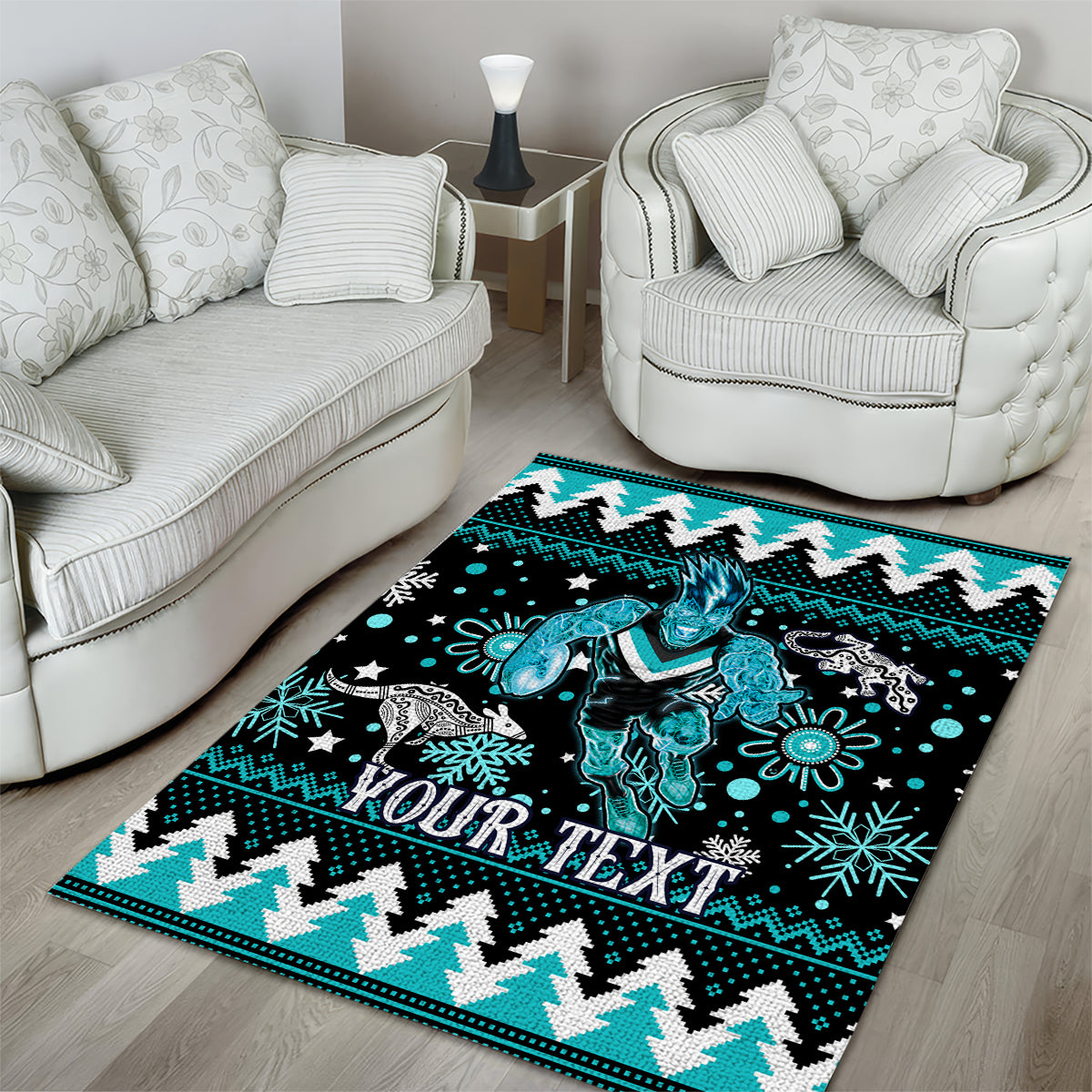 custom-port-adelaide-power-football-area-rug-port-adelaide-power-football-christmas-vibe-2023