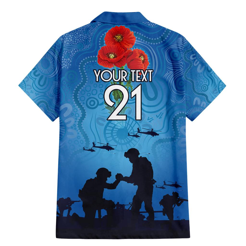 Custom Bulldogs Rugby ANZAC Family Matching Mermaid Dress and Hawaiian Shirt The Military Soldiers with Aboriginal Style