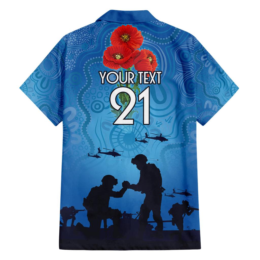 Custom Bulldogs Rugby ANZAC Family Matching Puletasi and Hawaiian Shirt The Military Soldiers with Aboriginal Style