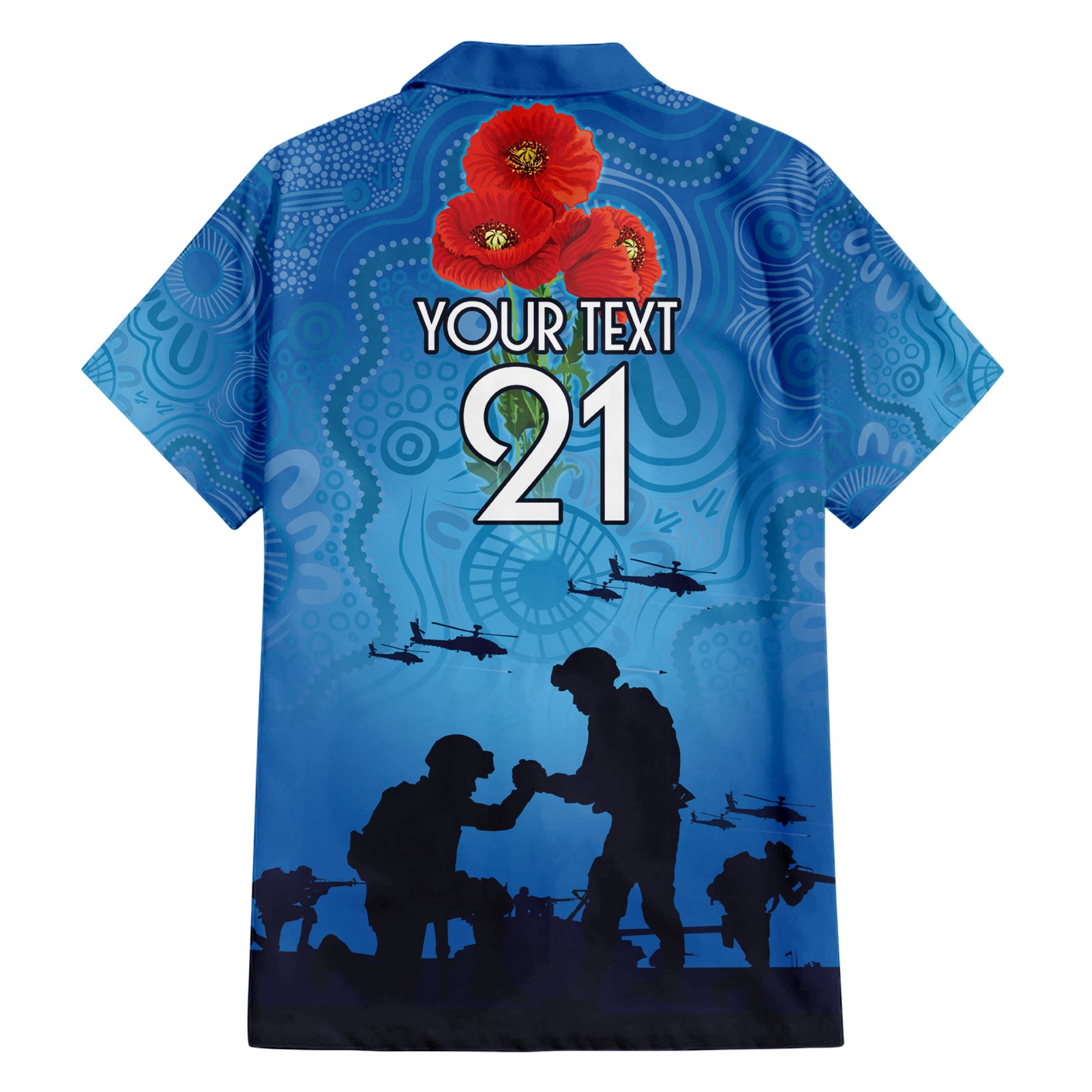 Custom Bulldogs Rugby ANZAC Hawaiian Shirt The Military Soldiers with Aboriginal Style