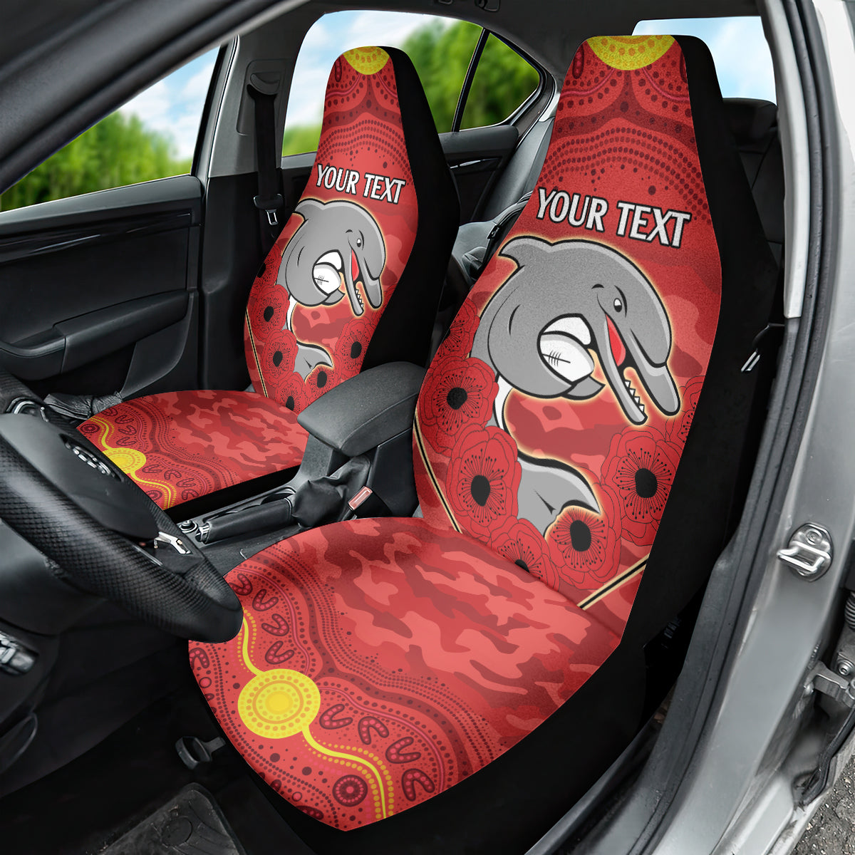 Custom Dolphins Rugby ANZAC Car Seat Cover Aboriginal and Army Patterns