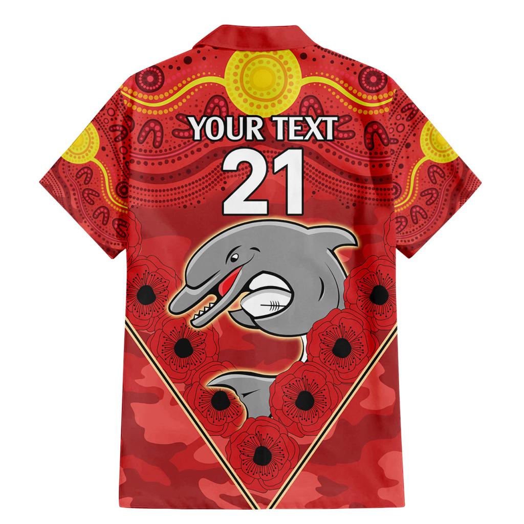 Custom Dolphins Rugby ANZAC Family Matching Mermaid Dress and Hawaiian Shirt Aboriginal and Army Patterns