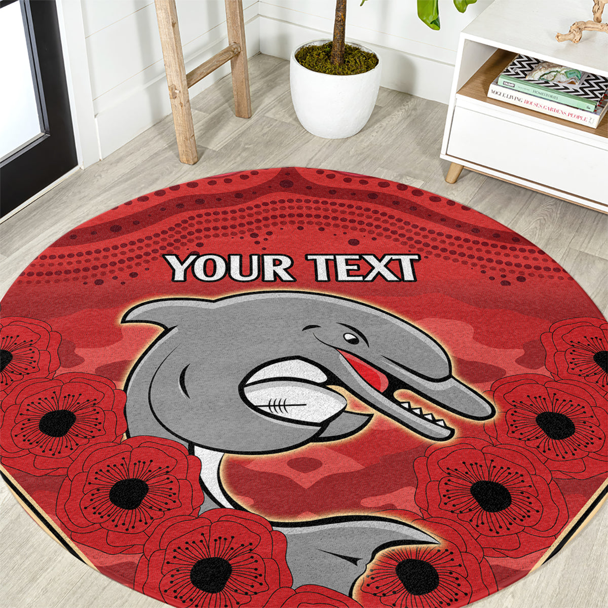 Custom Dolphins Rugby ANZAC Round Carpet Aboriginal and Army Patterns