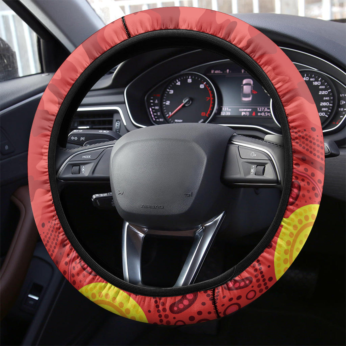 Dolphins Rugby ANZAC Steering Wheel Cover Aboriginal and Army Patterns