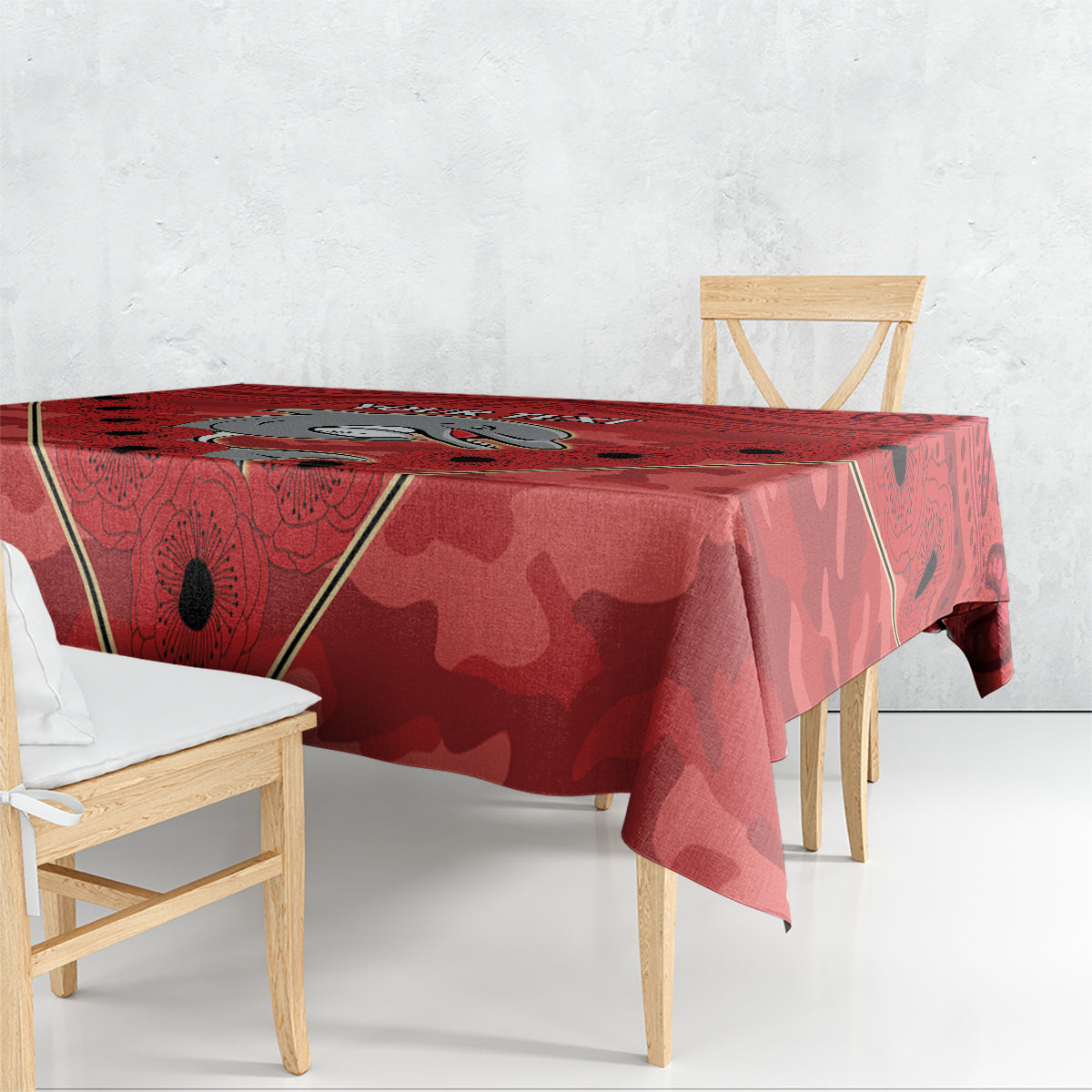 Custom Dolphins Rugby ANZAC Tablecloth Aboriginal and Army Patterns