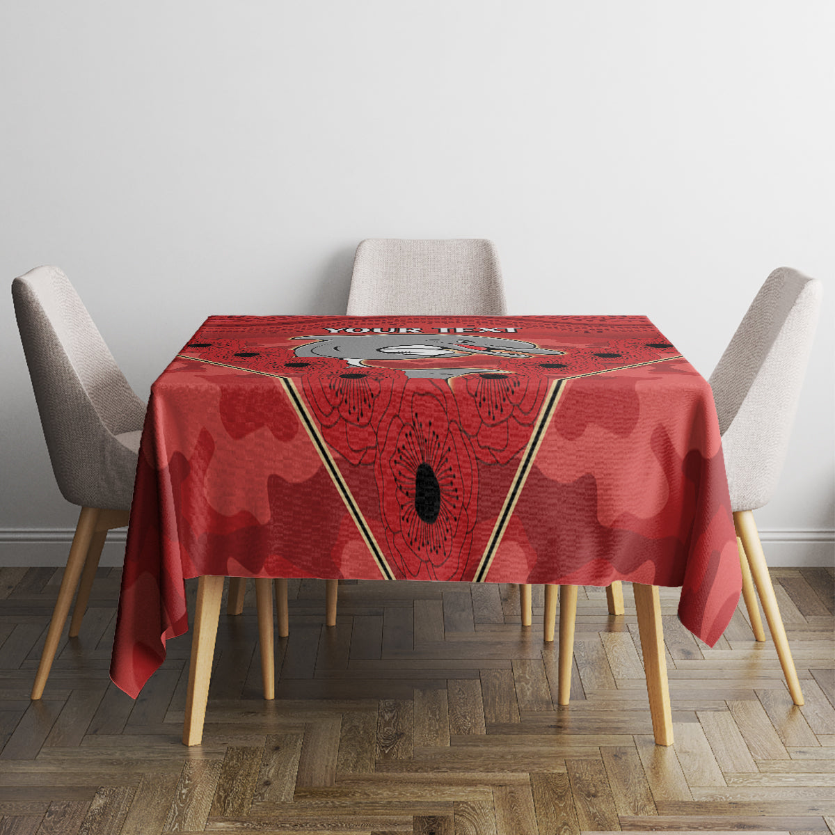 Custom Dolphins Rugby ANZAC Tablecloth Aboriginal and Army Patterns