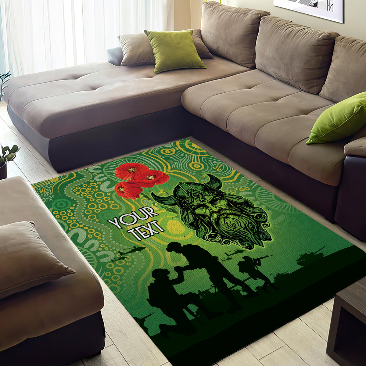 Custom Raiders Rugby ANZAC Area Rug Canberra The Military Soldiers