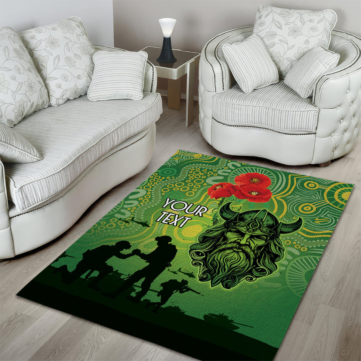 Custom Raiders Rugby ANZAC Area Rug Canberra The Military Soldiers