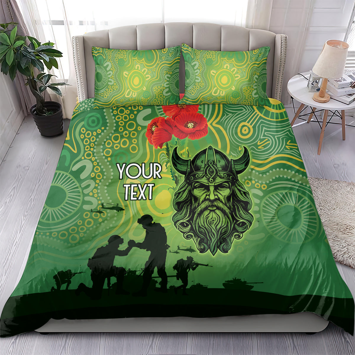 Custom Raiders Rugby ANZAC Bedding Set Canberra The Military Soldiers