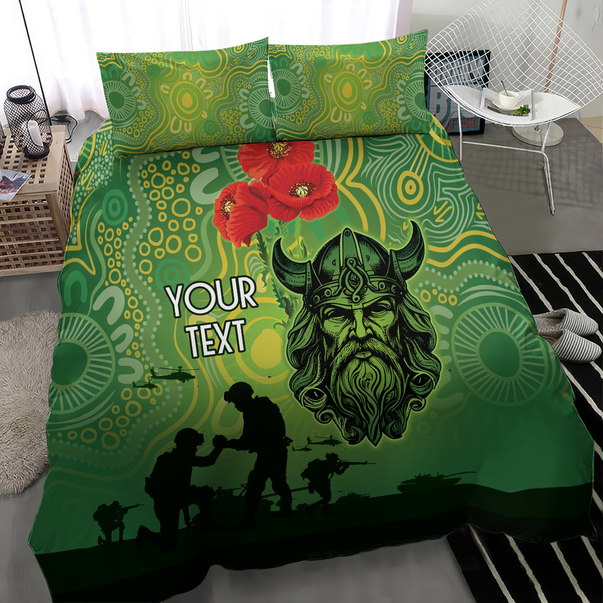 Custom Raiders Rugby ANZAC Bedding Set Canberra The Military Soldiers