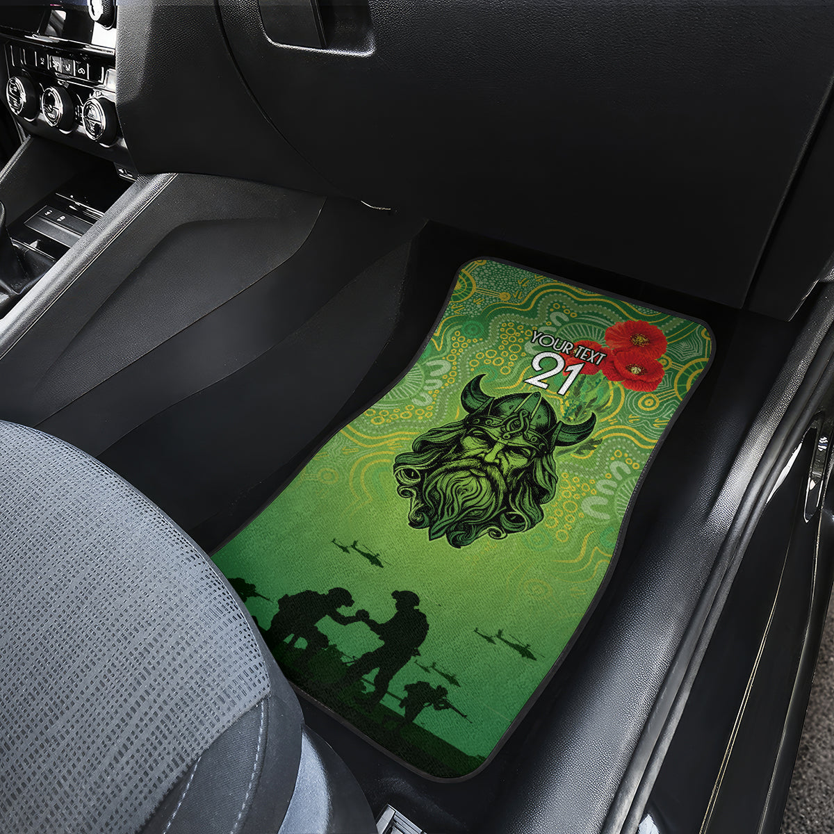 Custom Raiders Rugby ANZAC Car Mats Canberra The Military Soldiers