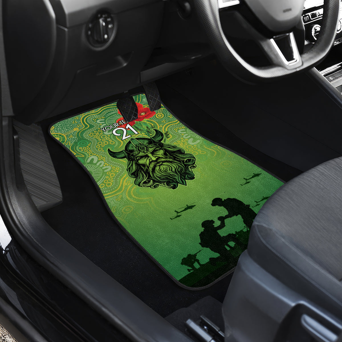 Custom Raiders Rugby ANZAC Car Mats Canberra The Military Soldiers