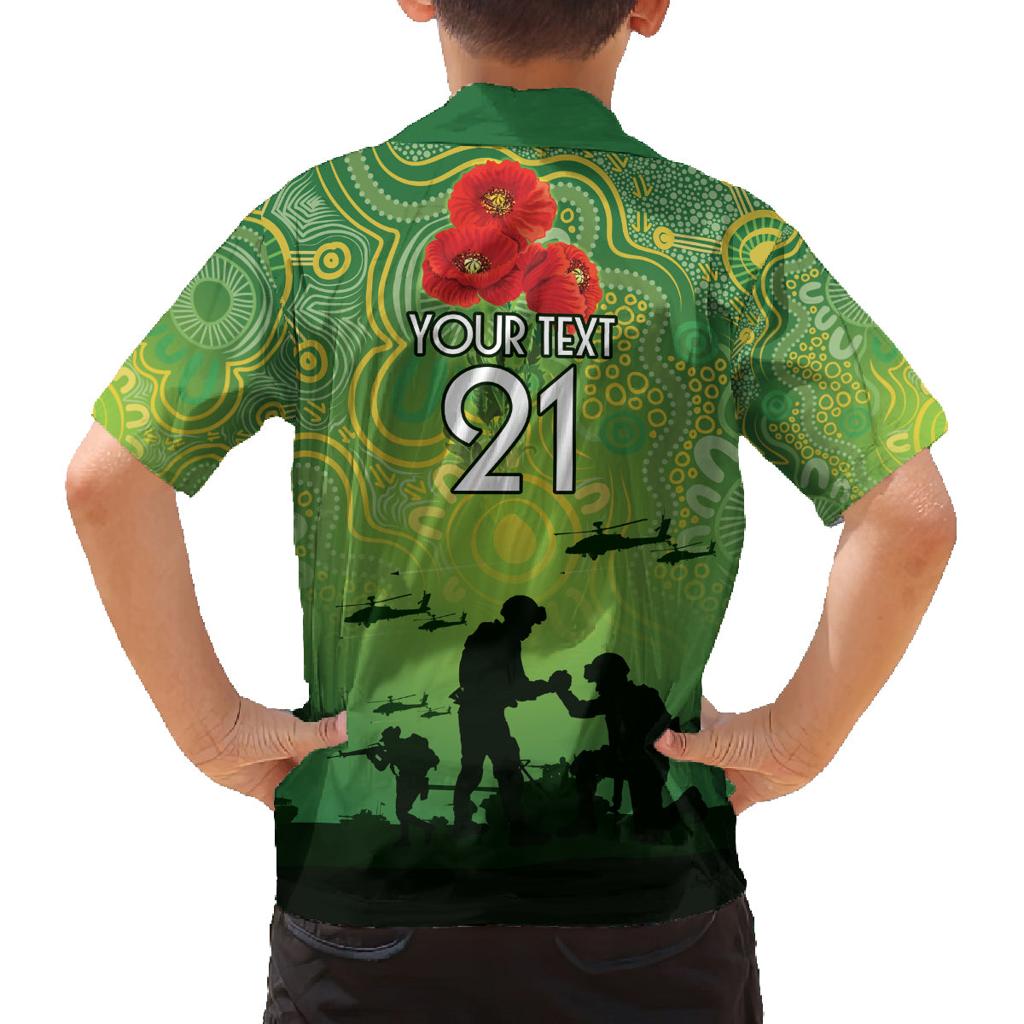 Custom Raiders Rugby ANZAC Family Matching Long Sleeve Bodycon Dress and Hawaiian Shirt Canberra The Military Soldiers