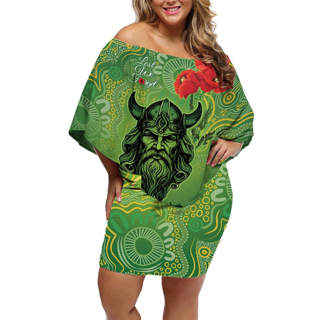 Custom Raiders Rugby ANZAC Family Matching Off Shoulder Short Dress and Hawaiian Shirt Canberra The Military Soldiers