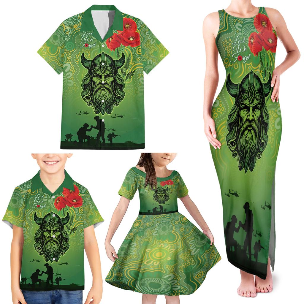 Custom Raiders Rugby ANZAC Family Matching Tank Maxi Dress and Hawaiian Shirt Canberra The Military Soldiers