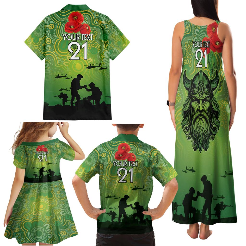 Custom Raiders Rugby ANZAC Family Matching Tank Maxi Dress and Hawaiian Shirt Canberra The Military Soldiers