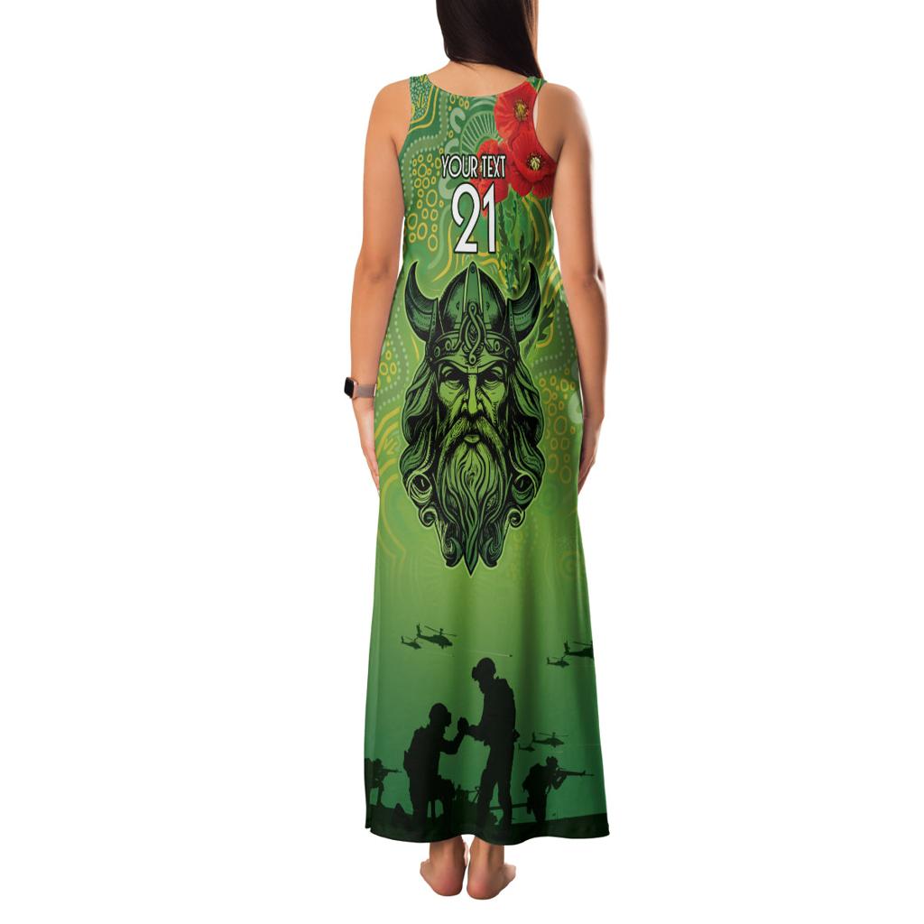 Custom Raiders Rugby ANZAC Family Matching Tank Maxi Dress and Hawaiian Shirt Canberra The Military Soldiers