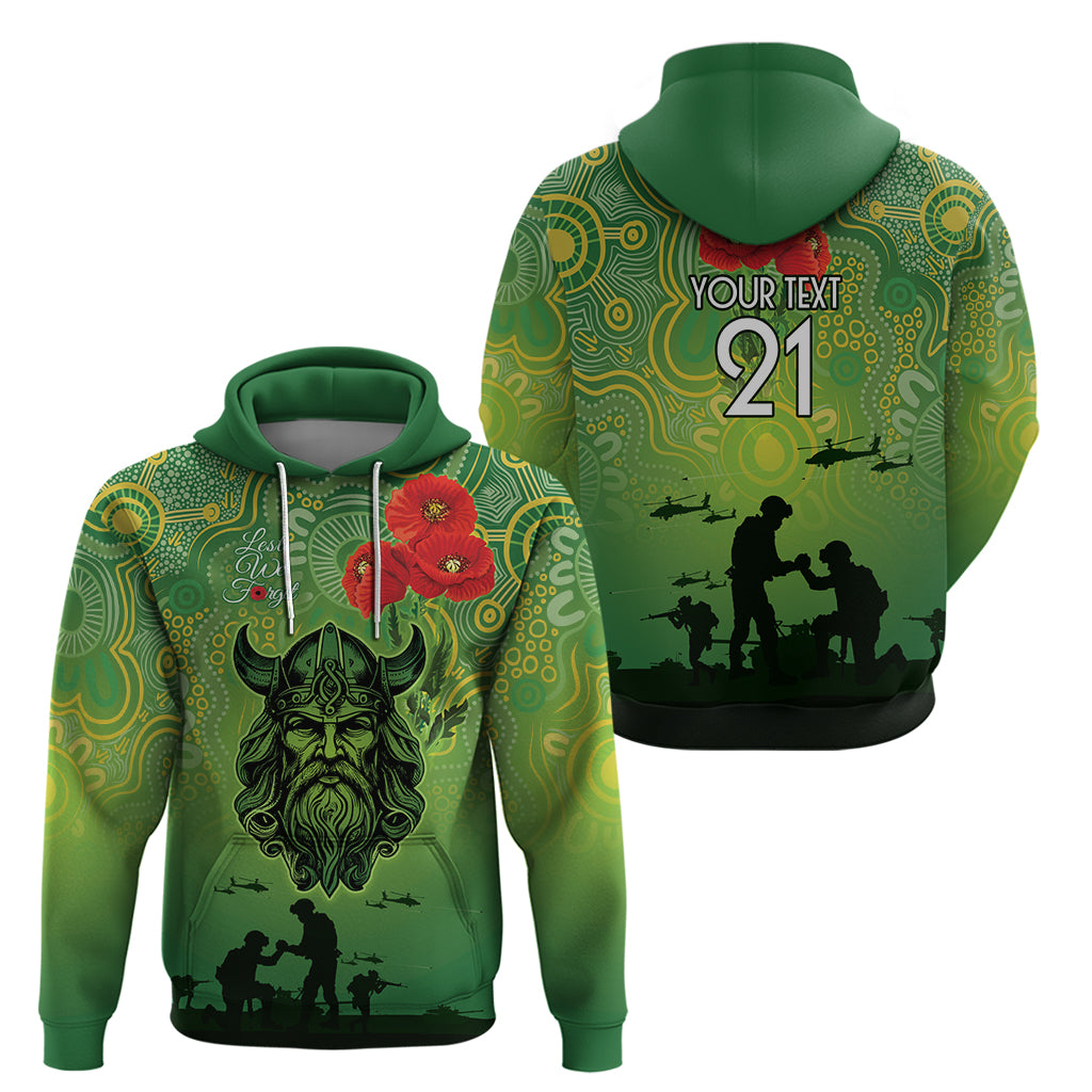 Custom Raiders Rugby ANZAC Hoodie Canberra The Military Soldiers