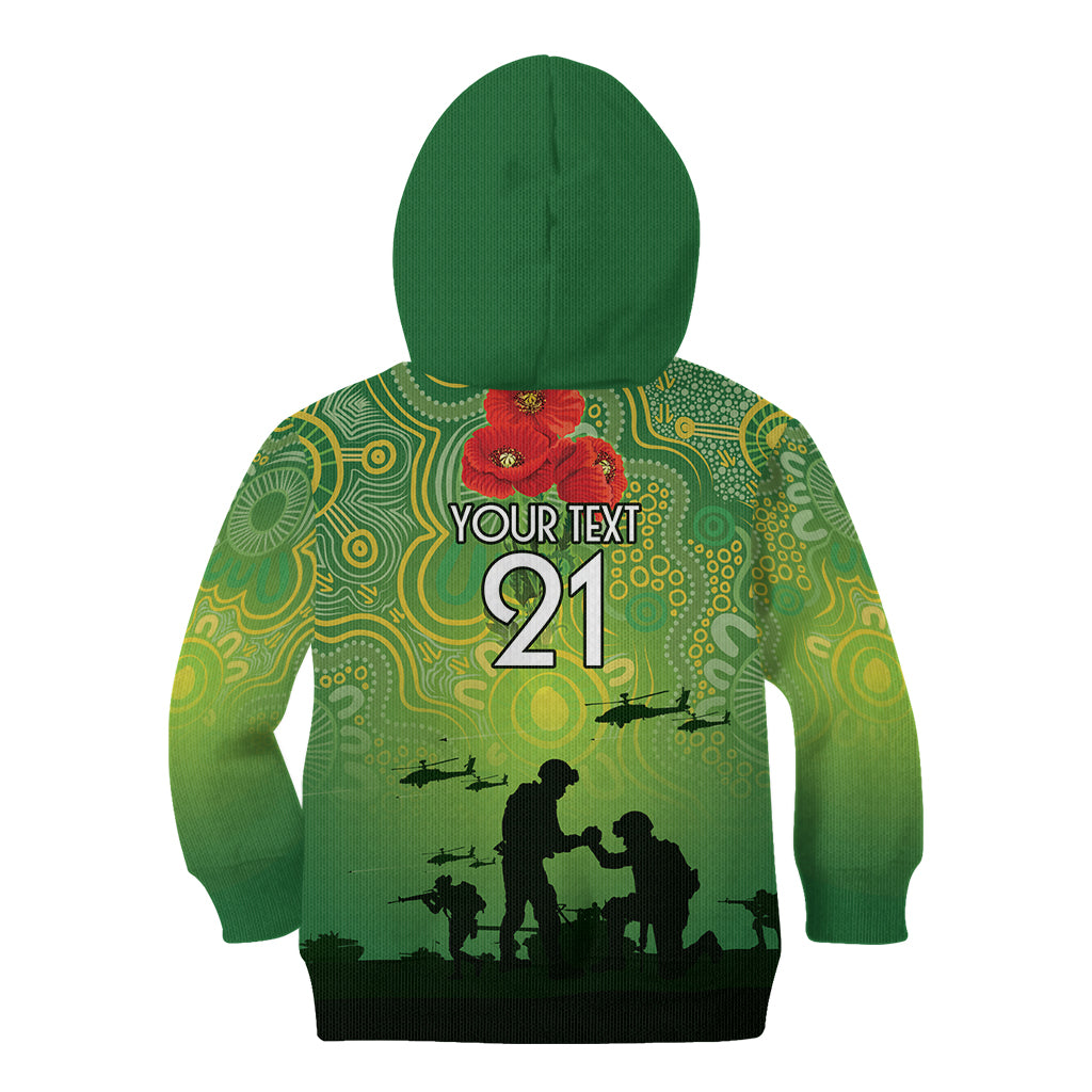 Custom Raiders Rugby ANZAC Kid Hoodie Canberra The Military Soldiers