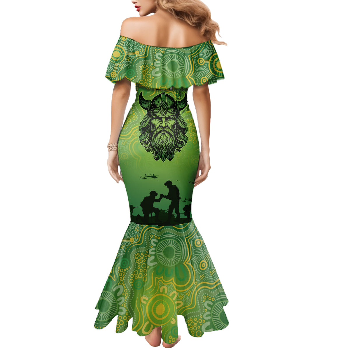 Custom Raiders Rugby ANZAC Mermaid Dress Canberra The Military Soldiers