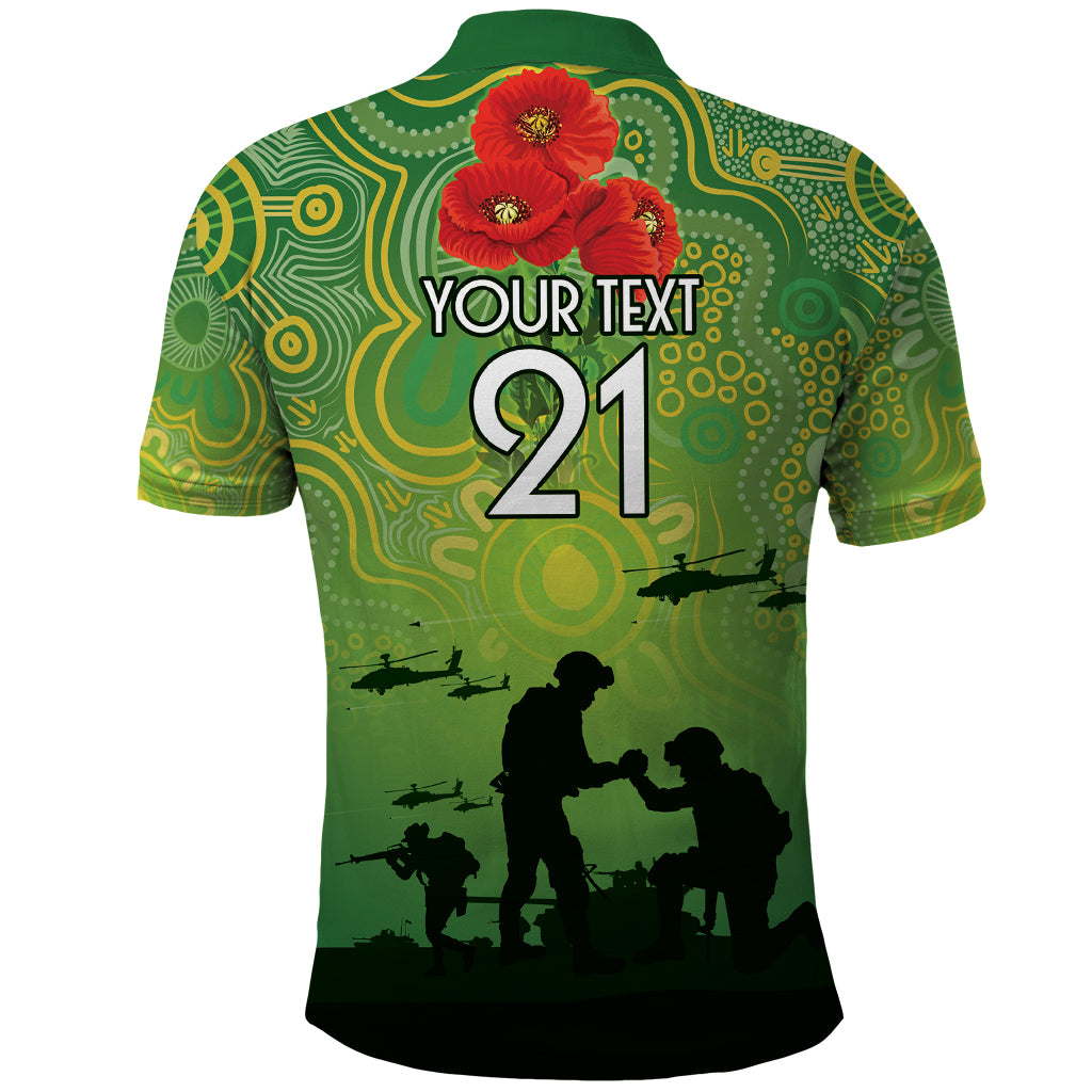 Custom Raiders Rugby ANZAC Polo Shirt Canberra The Military Soldiers