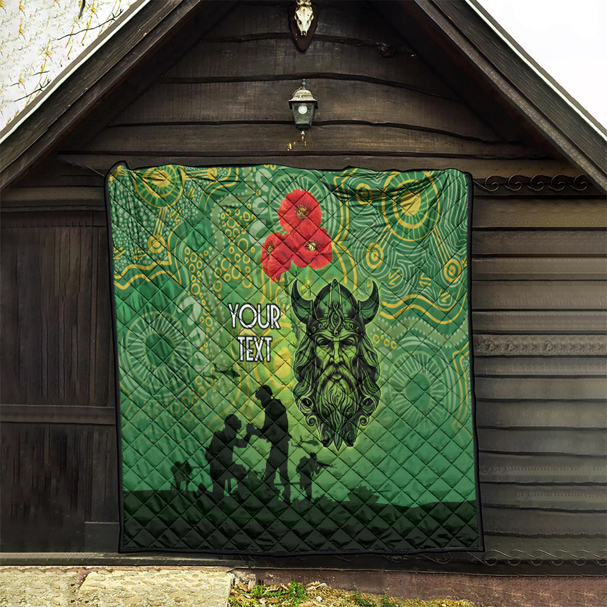 Custom Raiders Rugby ANZAC Quilt Canberra The Military Soldiers