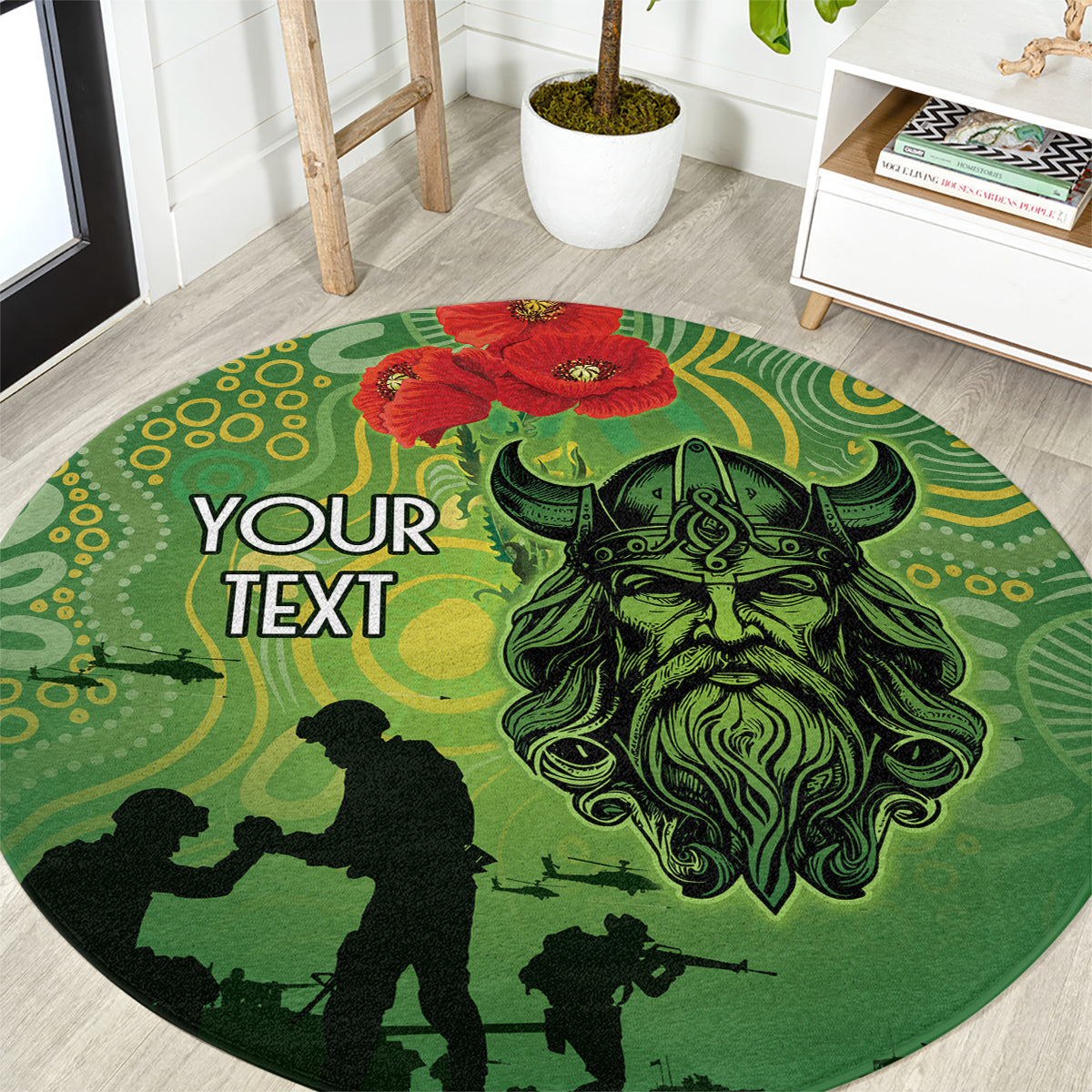 Custom Raiders Rugby ANZAC Round Carpet Canberra The Military Soldiers