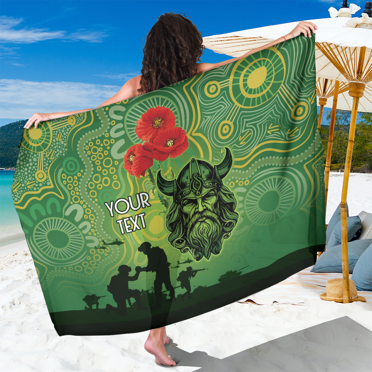 Custom Raiders Rugby ANZAC Sarong Canberra The Military Soldiers