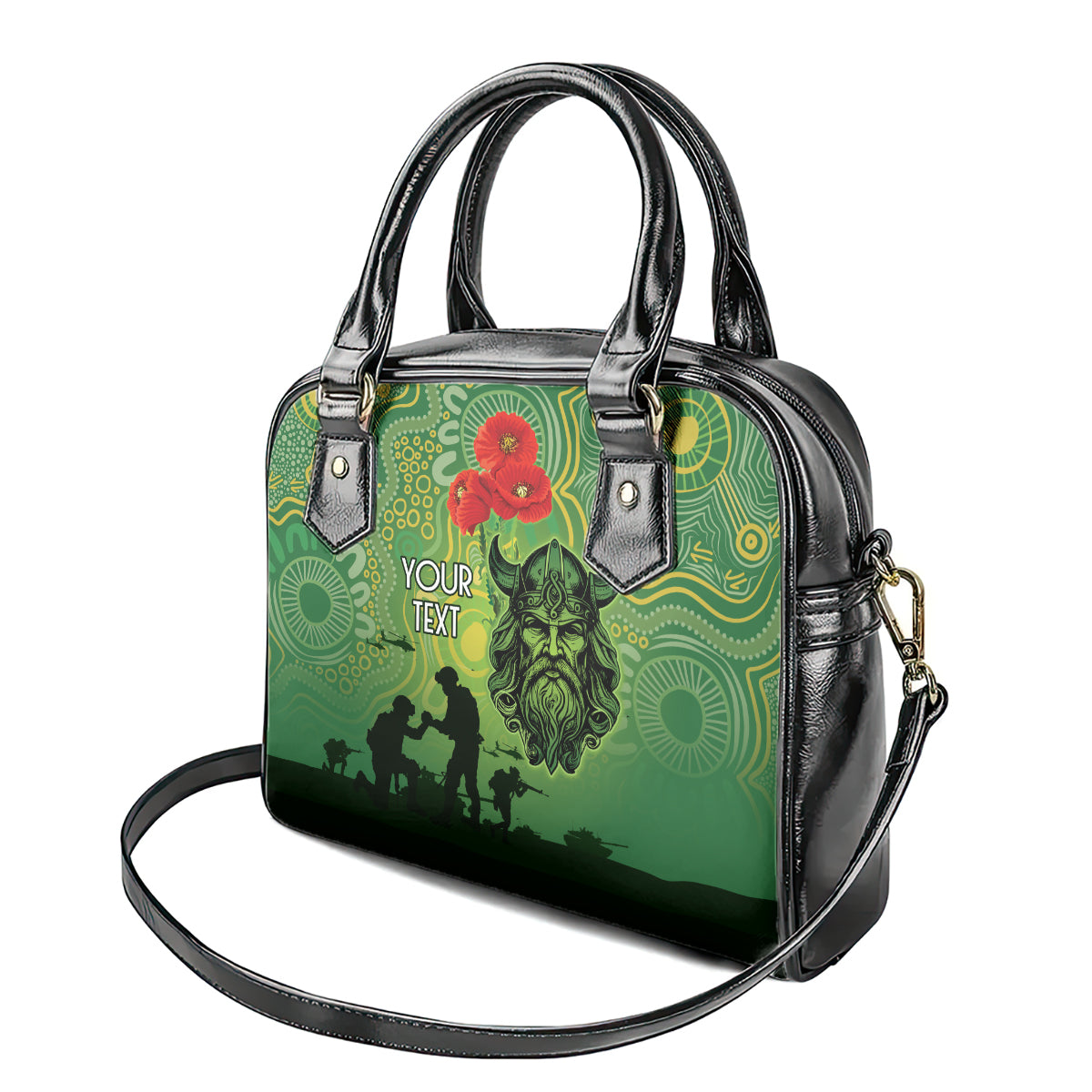 Custom Raiders Rugby ANZAC Shoulder Handbag Canberra The Military Soldiers