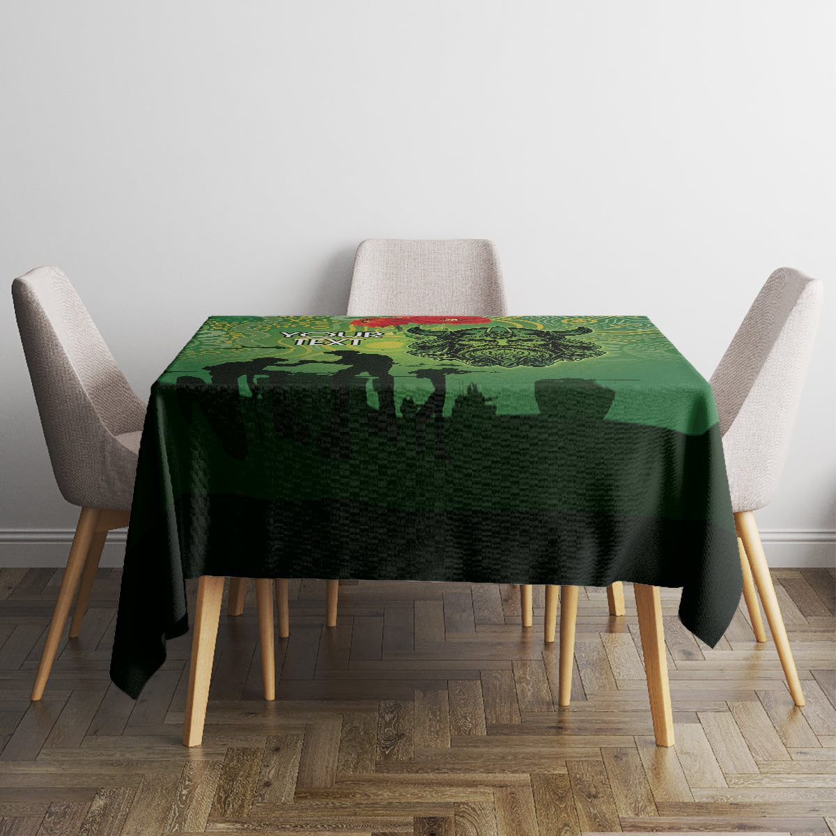 Custom Raiders Rugby ANZAC Tablecloth Canberra The Military Soldiers