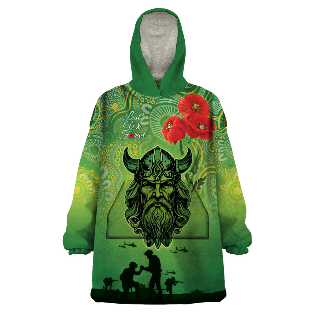 Custom Raiders Rugby ANZAC Wearable Blanket Hoodie Canberra The Military Soldiers