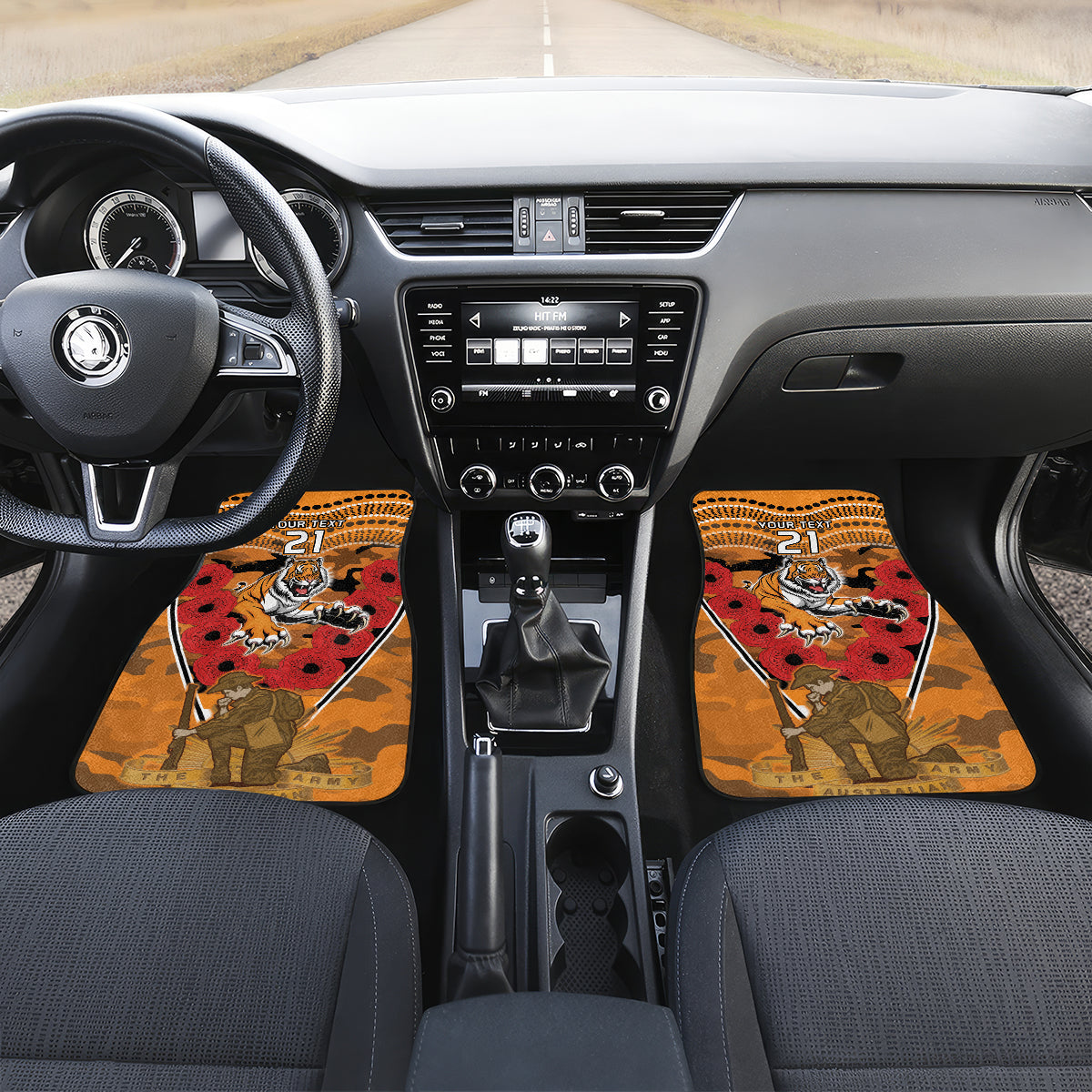 Custom Wests Tigers Rugby ANZAC Car Mats Aboriginal and Army Patterns