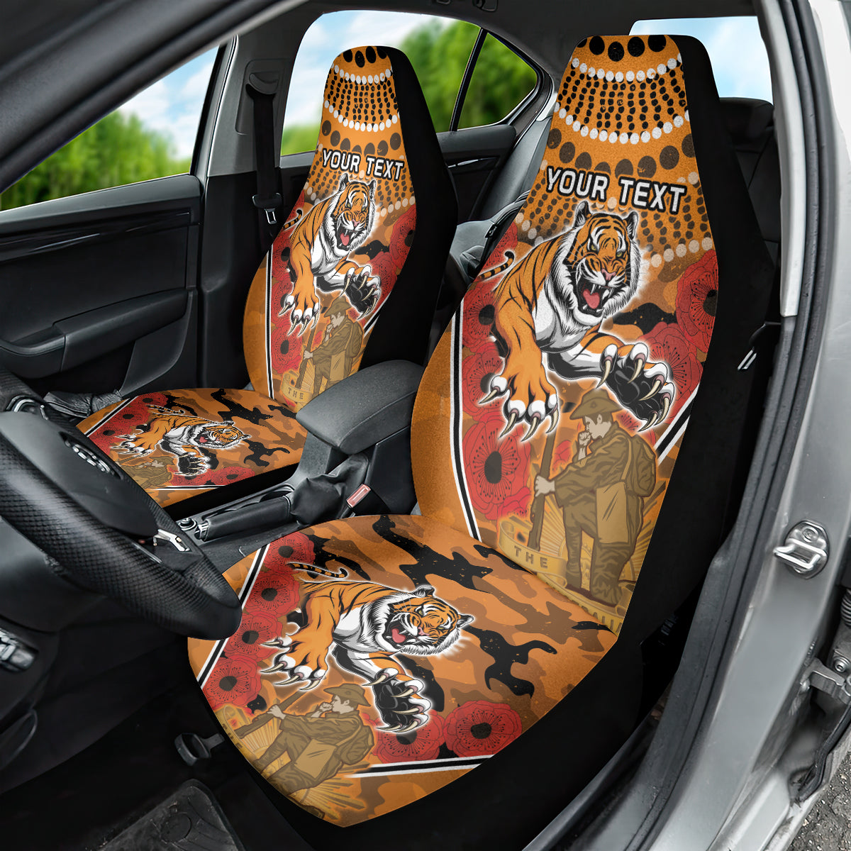 Custom Wests Tigers Rugby ANZAC Car Seat Cover Aboriginal and Army Patterns