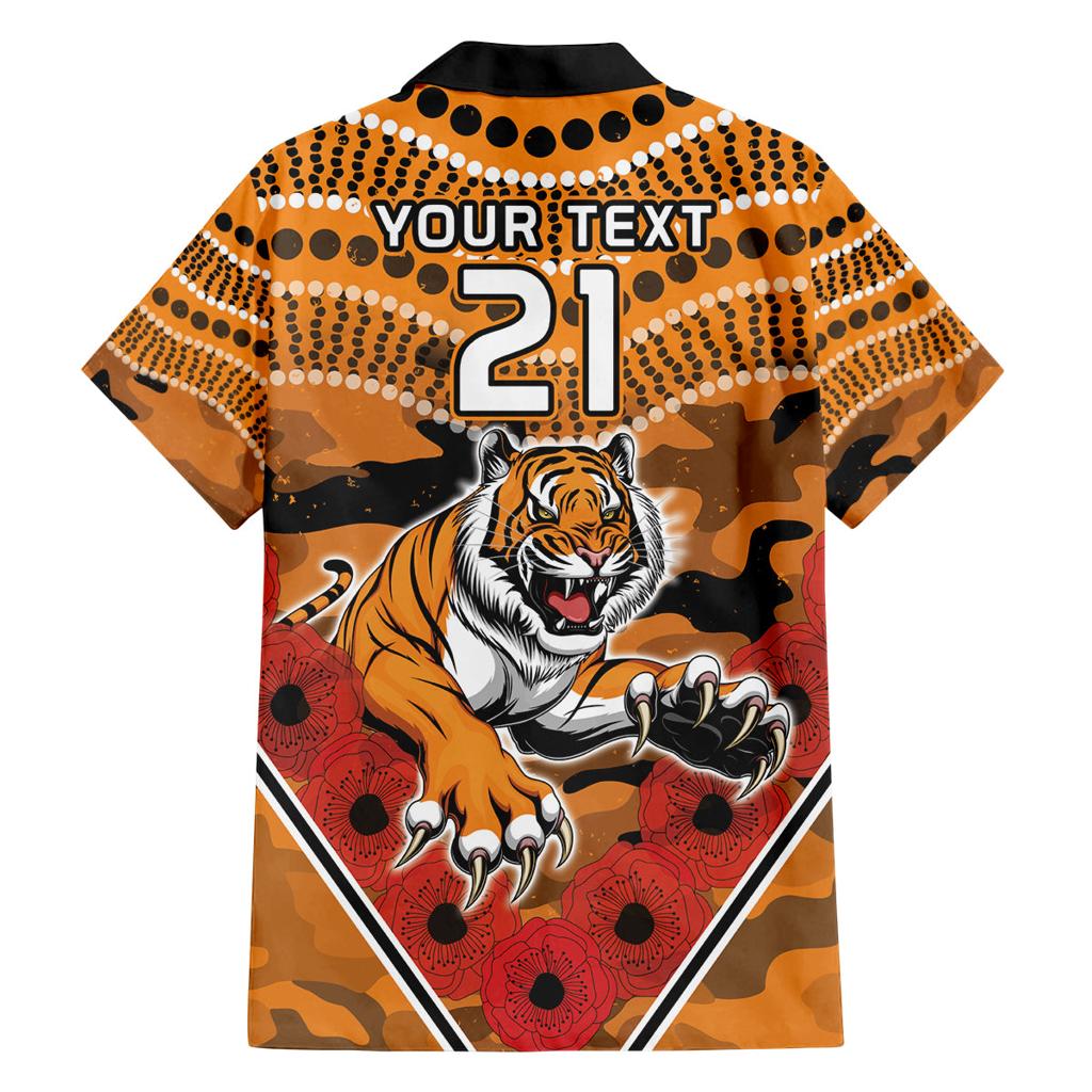 Custom Wests Tigers Rugby ANZAC Family Matching Long Sleeve Bodycon Dress and Hawaiian Shirt Aboriginal and Army Patterns