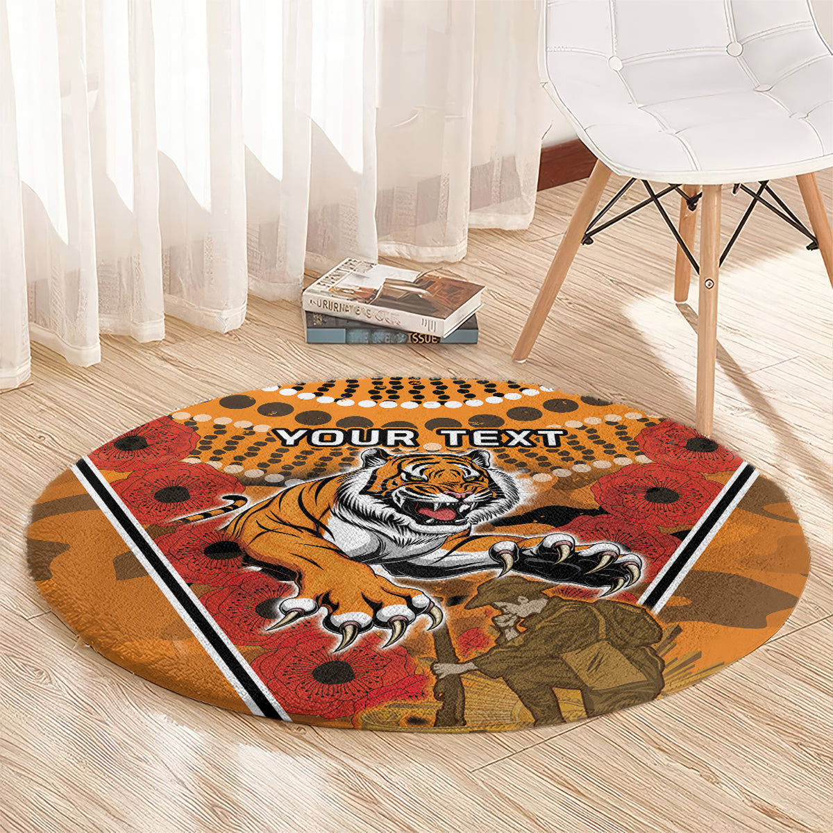 Custom Wests Tigers Rugby ANZAC Round Carpet Aboriginal and Army Patterns