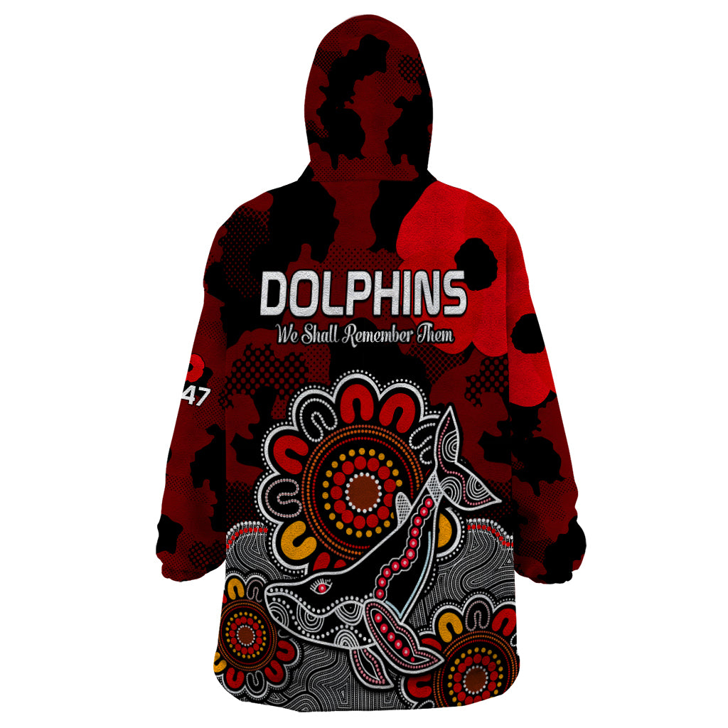 anzac-dolphins-rugby-wearable-blanket-hoodie-indigenous-circles-and-waves