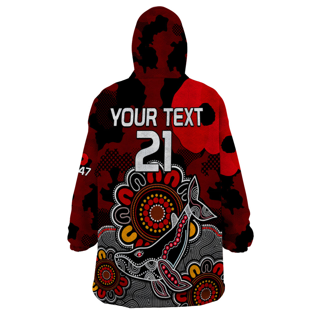 personalised-anzac-dolphins-rugby-wearable-blanket-hoodie-indigenous-circles-and-waves