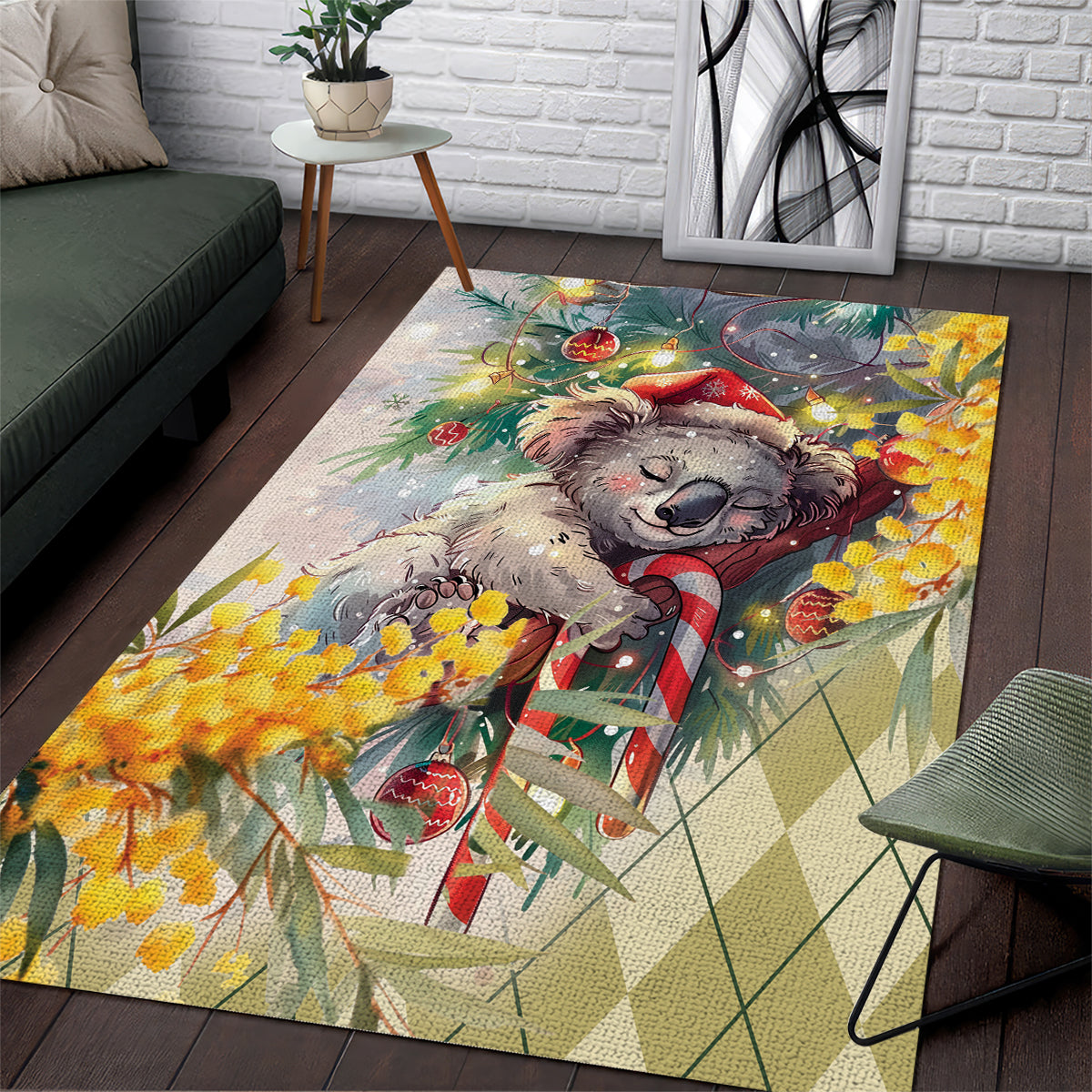 Have A Koala-ty Christmas in July Area Rug