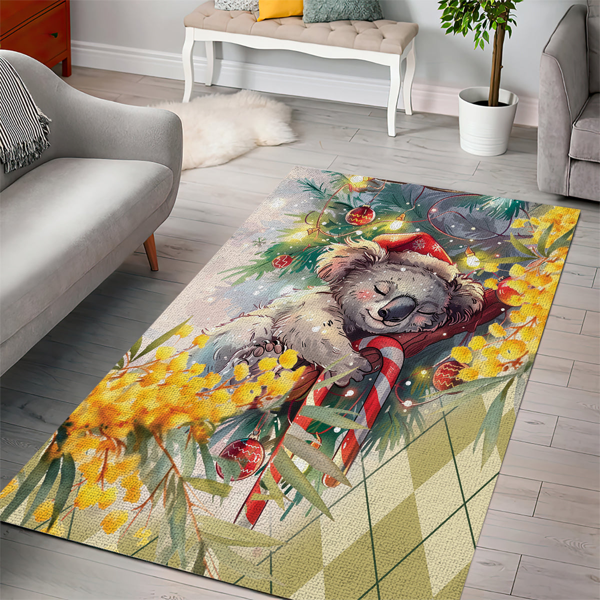 Have A Koala-ty Christmas in July Area Rug