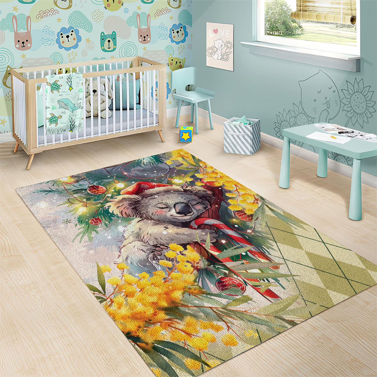 Have A Koala-ty Christmas in July Area Rug