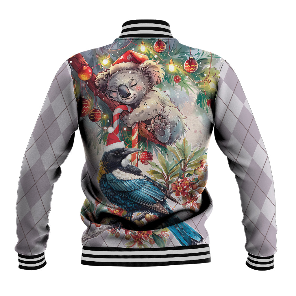 Koala and Tui Bird Christmas in July Baseball Jacket