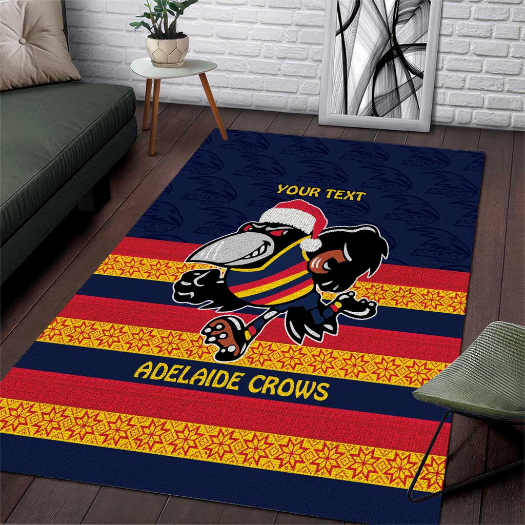 AFL Adelaide Christmas Personalised Area Rug with Crows Mascot