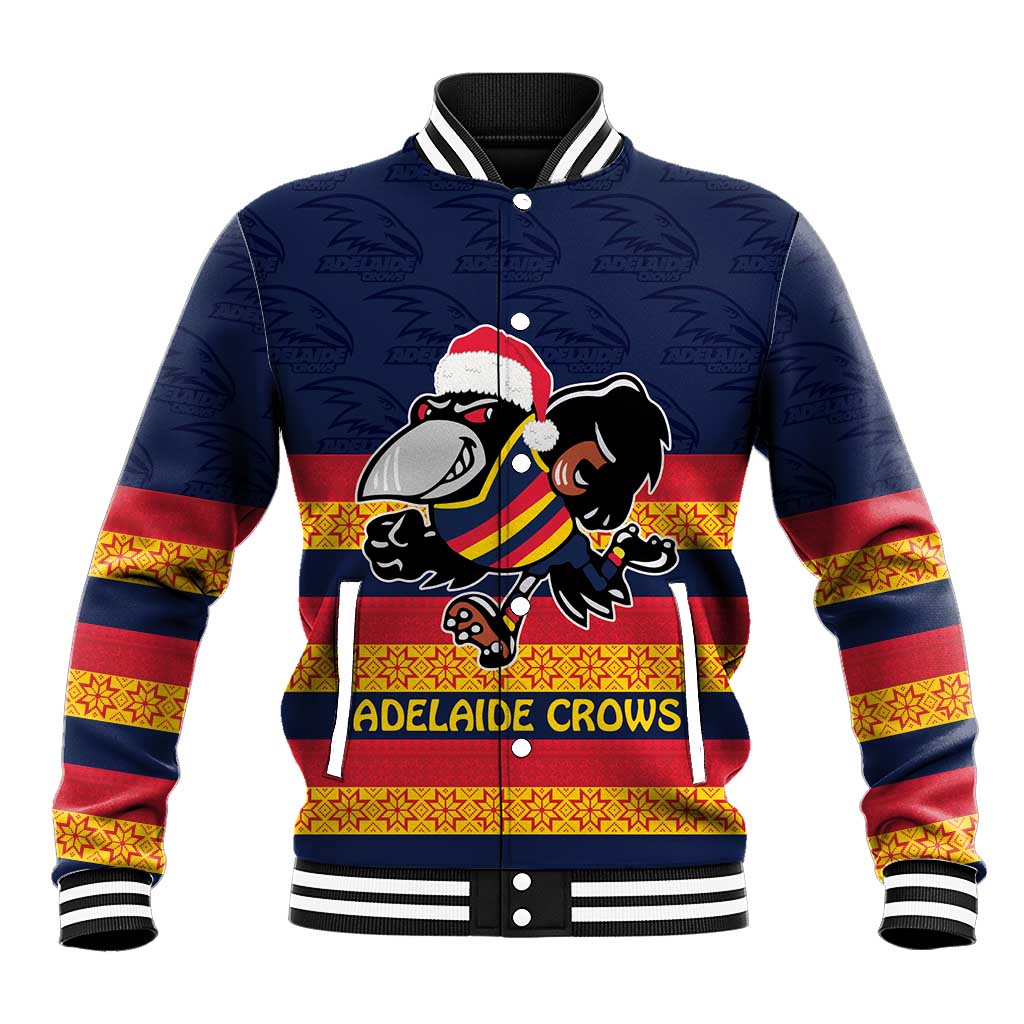 AFL Adelaide Christmas Personalised Baseball Jacket with Crows Mascot