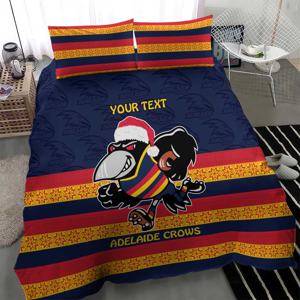 AFL Adelaide Christmas Personalised Bedding Set with Crows Mascot