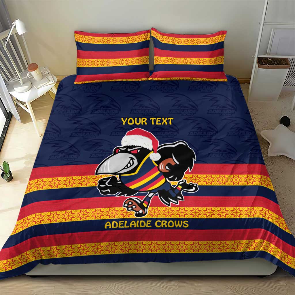 AFL Adelaide Christmas Personalised Bedding Set with Crows Mascot