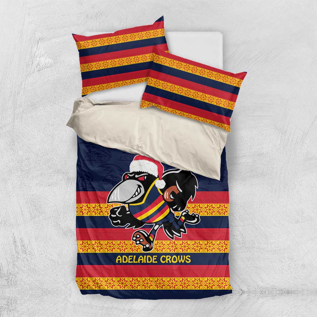 AFL Adelaide Christmas Personalised Bedding Set with Crows Mascot